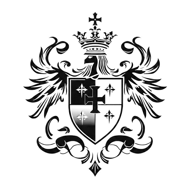 Herbowicz Coat of Arms in Black and White